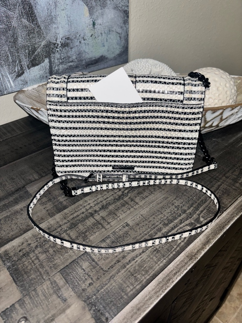 Rebecca Minkoff Striped Snake Small Love Crossbody - Picture 12 of 15